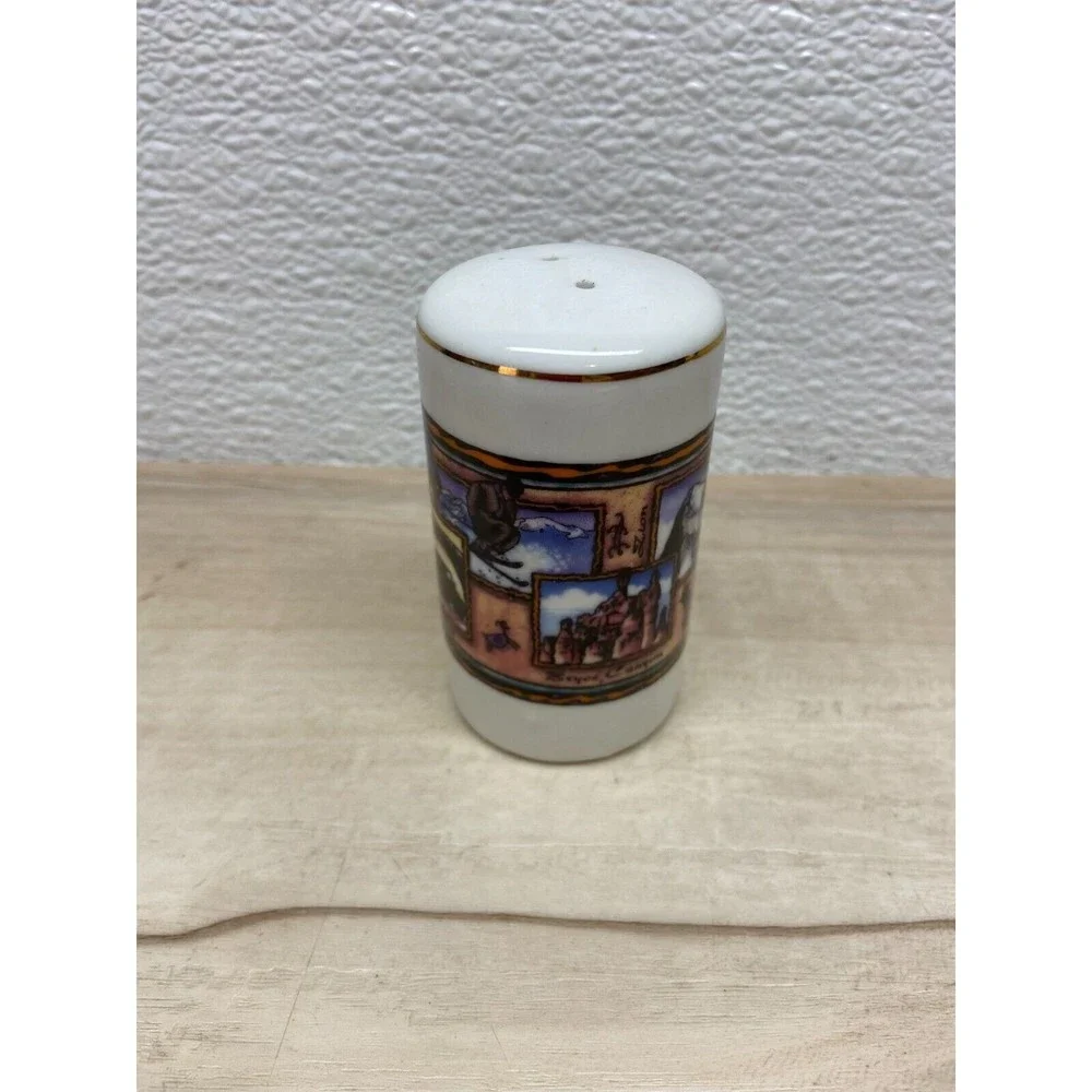 Vintage Utah White Ceramic Salt Shaker Travel Souvenir